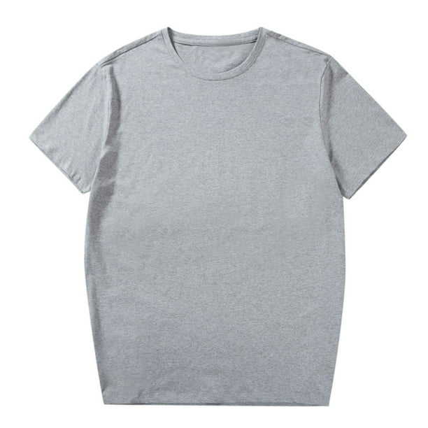 Tees for Men Dainzuy Solid Cotton Design T-Shirt Casual Plain Simple Comfy Soft Versatile Plus Size Tops Blouse 2Xl-6Xl 